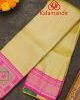 Latest YELLOW ABSTRACT TISSUE SILK Saree with CONTRAST ZARI border. This saree comes with BROCADE SILK blouse.
