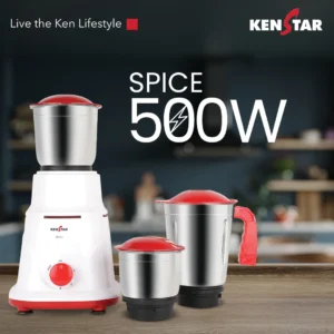 k1 Mixer & Juicer Spice 500W, Mixer Grinder with POWER PLUS Turbo Motor