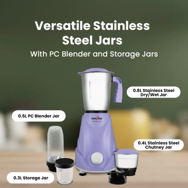 ke5 Mixer Grinder Mixtor Series 500W, 4 Jar Mixer Grinder